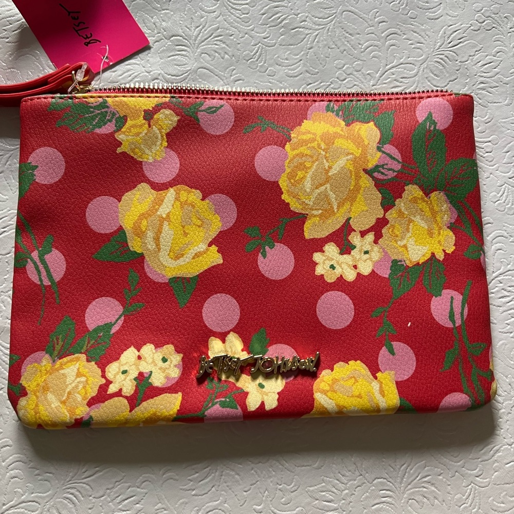 Betsy Johnson Positive Mind-Vibes-Life Zip Clutch